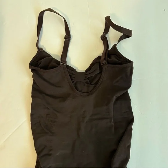 Skims Seamless Sculpt Mid Thigh Bodysuit in Espresso Brown NIB